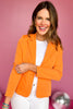 Orange Notch Lapel Side Pocket Single Button Blazer, blazer, single button blazer, side pocket blazer, orange blazer, elevated blazer, elevated style, summer blazer, summer style, Shop Style Your Senses by Mallory Fitzsimmons, SSYS by Mallory Fitzsimmons