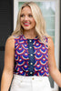 SSYS Sleeveless Everly Scallop Trim Top In Banner Blooms