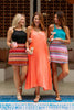 SSYS Leland V Neck Sleeveless Pleated Chiffon Maxi Dress In Coral