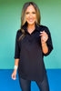 SSYS Emilia Collared Front Pocket Top In Black
