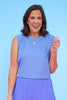 SSYS Signature Slate Blue Muscle Cut Ribbed Top