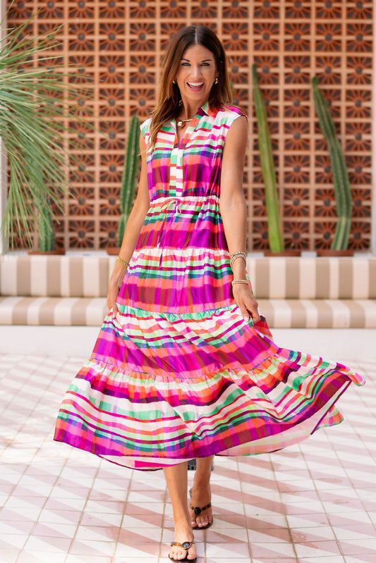 SSYS Rowe Dress In Mayday Stripes