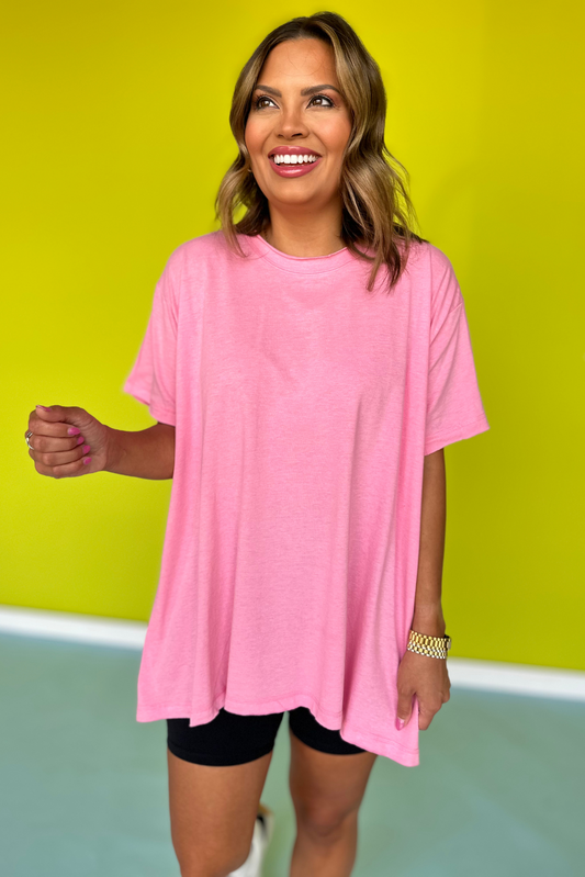 Mauve Drop Shoulder Raw Edge Detail Top *FINAL SALE*