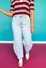 Vervet High Rise Seam Detail Barrel Leg Jeans