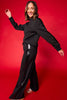 SSYS Scuba Sequin Wide Leg Pants In Black
