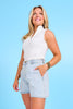 SSYS Elle High Neck Top In White