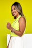 SSYS Sleeveless Gemma Peter Pan Collared Top In Lime *FINAL SALE*