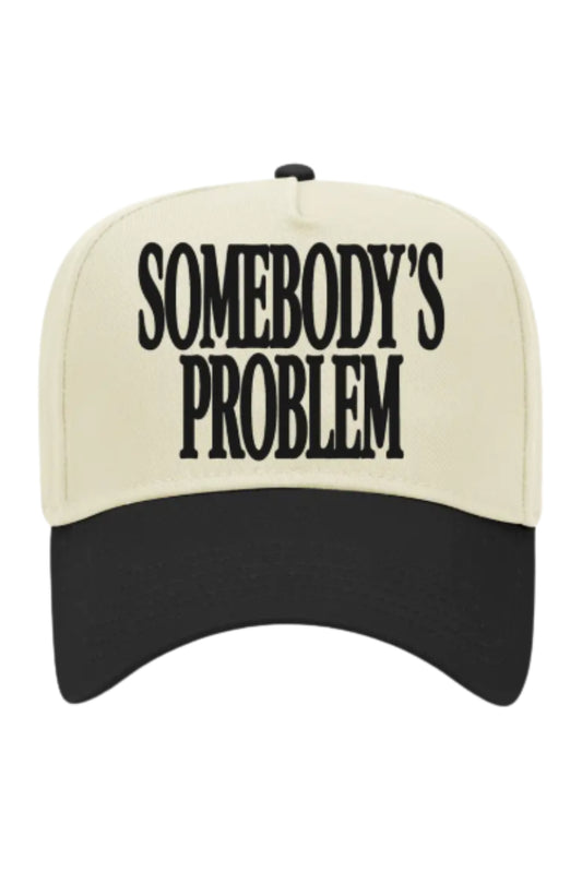 Somebody's Problem Trucker Hat In Ivory and Black