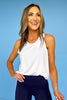 SSYS Honeycomb Racerback Active Tank In White