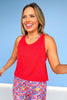SSYS Honeycomb Racerback Active Tank In Red