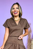 SSYS Elliot Laser Cut Top In Chocolate *FINAL SALE*