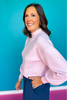 SSYS Merritt Mock Neck Sweater In Light Pink