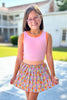 SSYS Kids Lottie Pleated Skort In Retro Floral