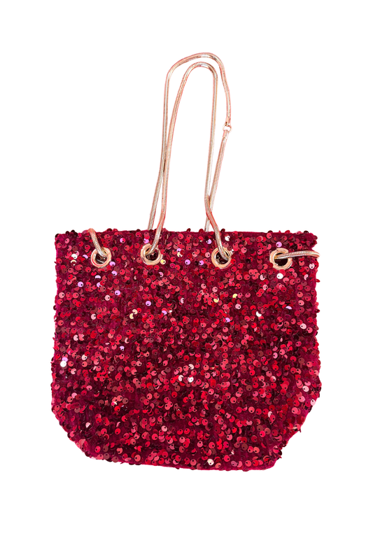 Burgundy Sequin Purse