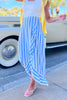 SSYS Miley Blue and White Stripe Wrap Skirt