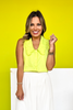 SSYS Sleeveless Gemma Peter Pan Collared Top In Lime *FINAL SALE*