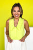 SSYS Sleeveless Gemma Peter Pan Collared Top In Lime *FINAL SALE*