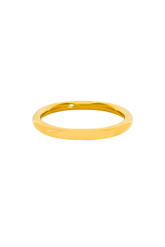 Gold Water Resistant Wide Bangle Bracelet