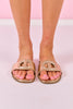 Gold Metallic Emblem Strap Slides
