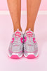 Vintage Havana Silver Pink Metallic Spiked Sole Sneakers