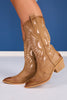 Tan Cutout Western Boots