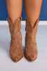 Brown Suede Western Boots
