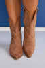 Brown Suede Western Boots