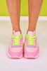 Pink Multi Colorblock Sneakers