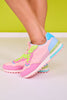 Pink Multi Colorblock Sneakers