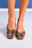 Matisse Brown Plaid Ballet Mules