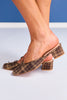 Matisse Brown Plaid Ballet Mules