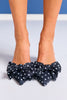 Matisse Black Polka Dot Bow Kitten Heels