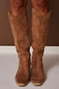 Brown Suede Knee High Boots