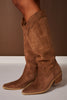 Brown Suede Knee High Boots