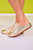 Gold Metallic Slip On Sneakers