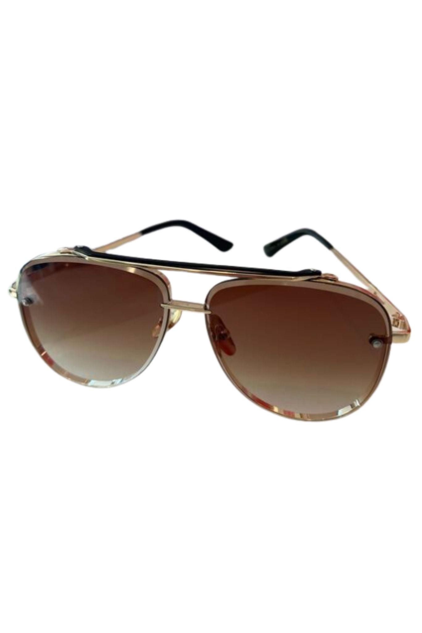 Neutral Gradient Lense Aviator Sunglasses