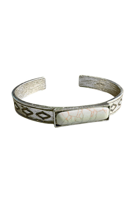 Ivory Stone Cuff Bracelet