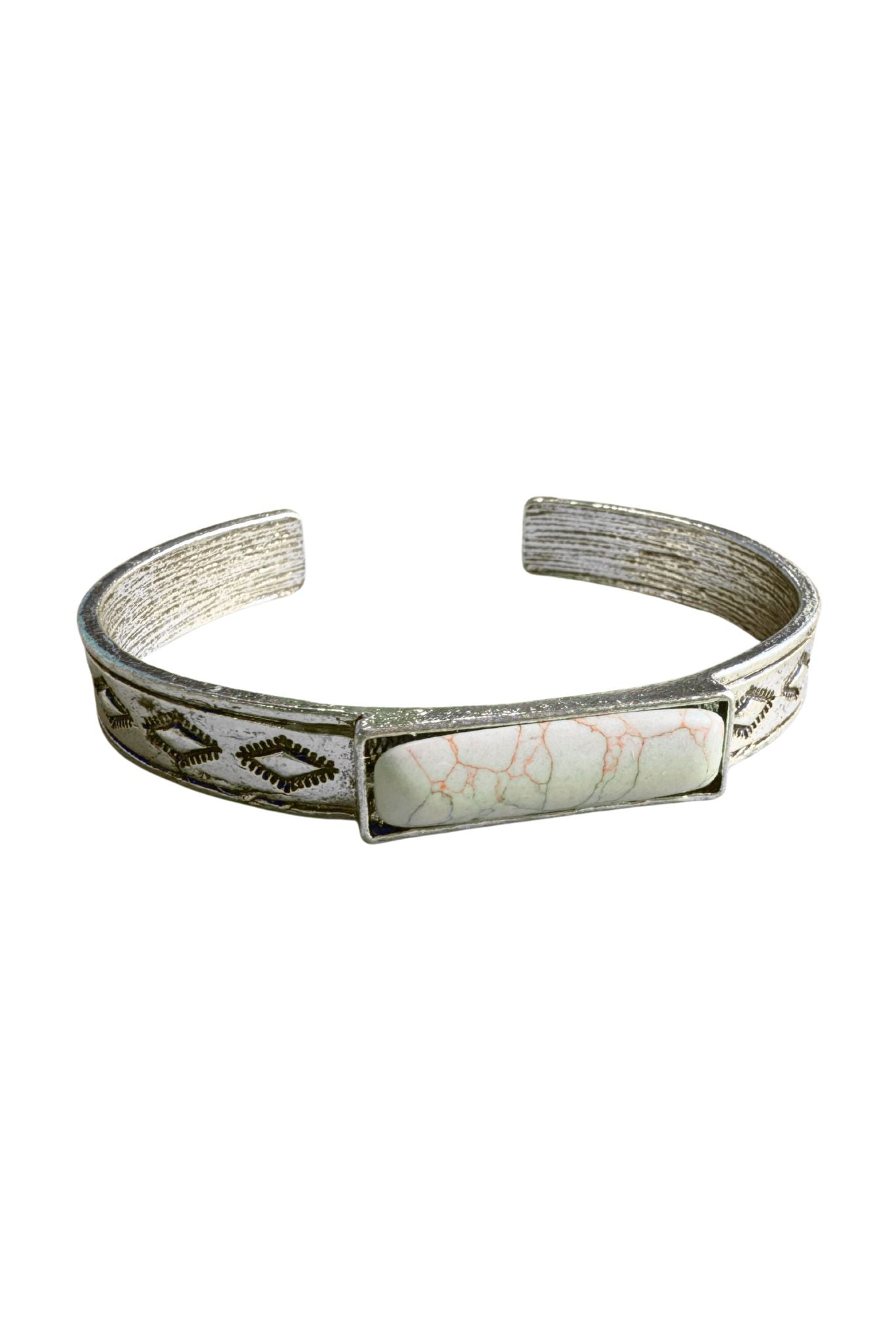 Ivory Stone Cuff Bracelet