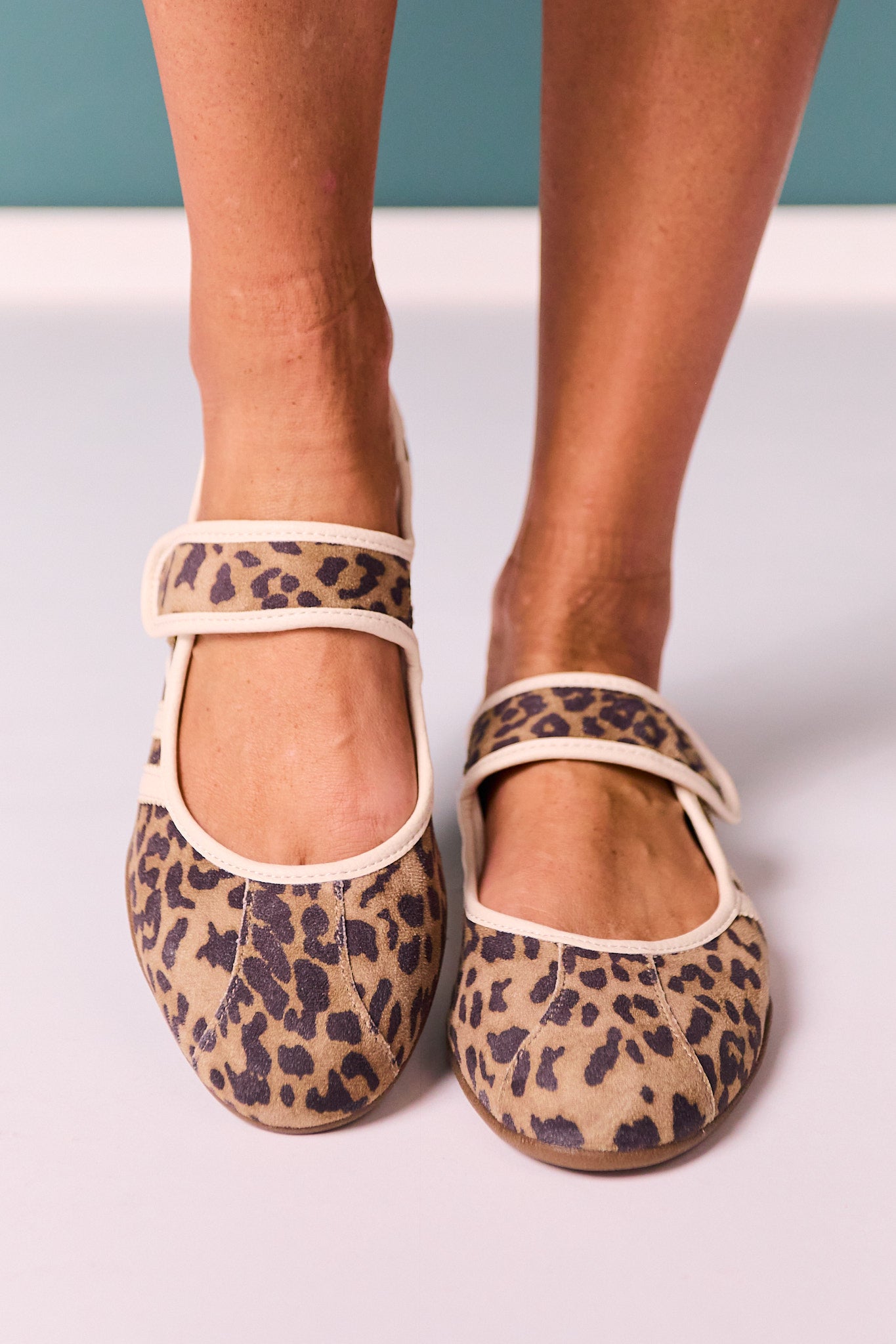 Shu Shop Brown Animal Print Mary Jane Sneakers