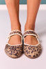 Shu Shop Brown Animal Print Mary Jane Sneakers