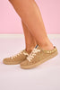 Shu Shop Camel Suede Studded Slip On Mule Sneakers