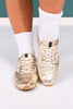 Shu Shop Gold Metallic Retro Sneakers
