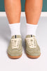 Shu Shop Olive Suede Low Profile Sneakers