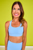 SSYS Cornflower Butter Criss Cross Back Sports Bra