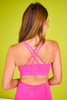 SSYS Pink Butter Criss Cross Back Sports Bra