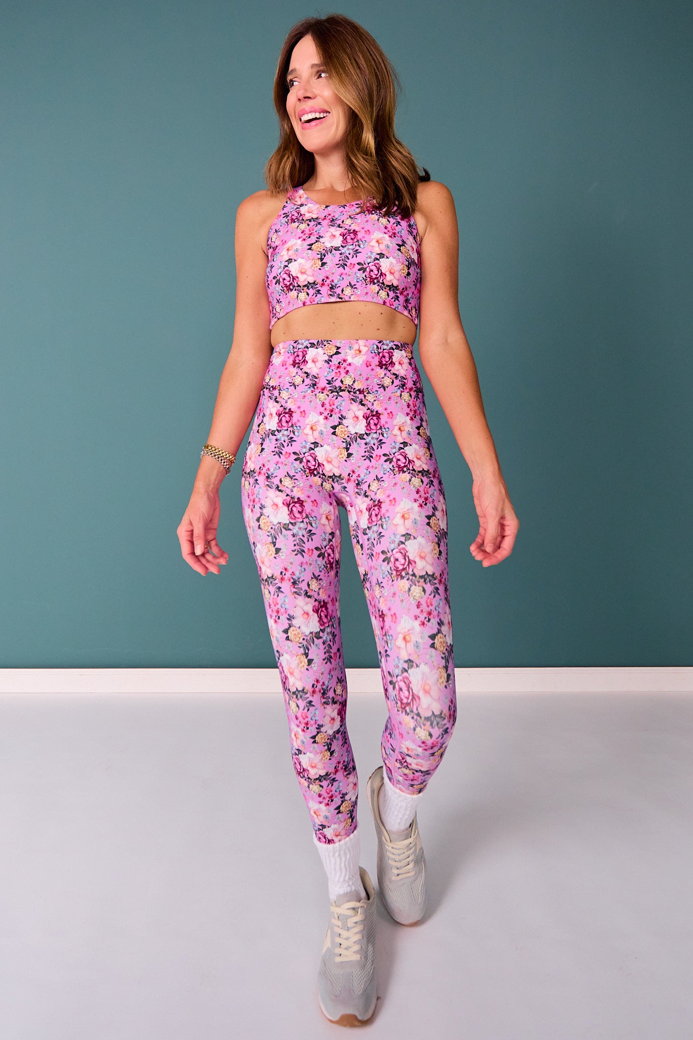 SSYS Magenta Bloom Compression Leggings