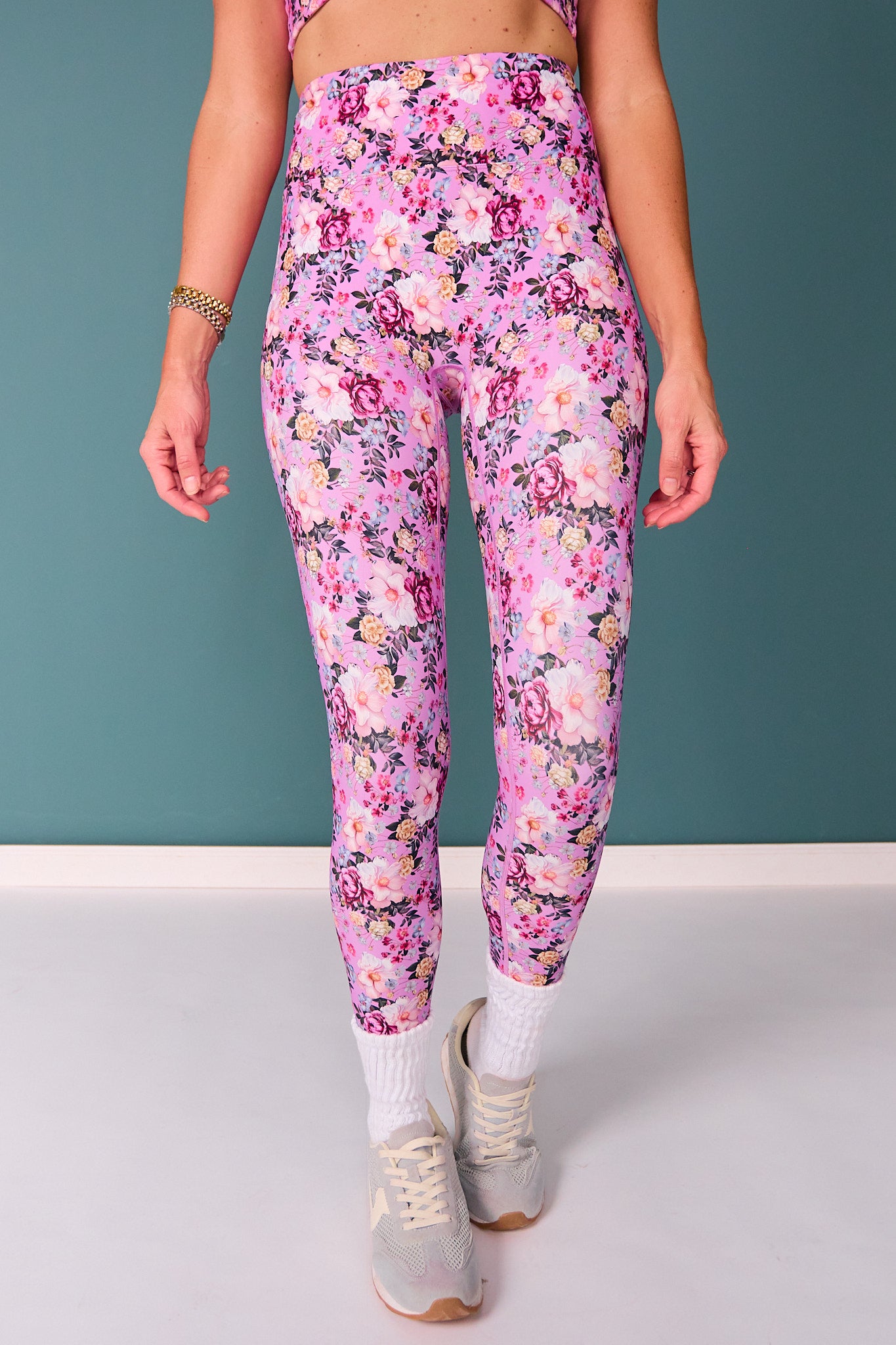 SSYS Magenta Bloom Compression Leggings