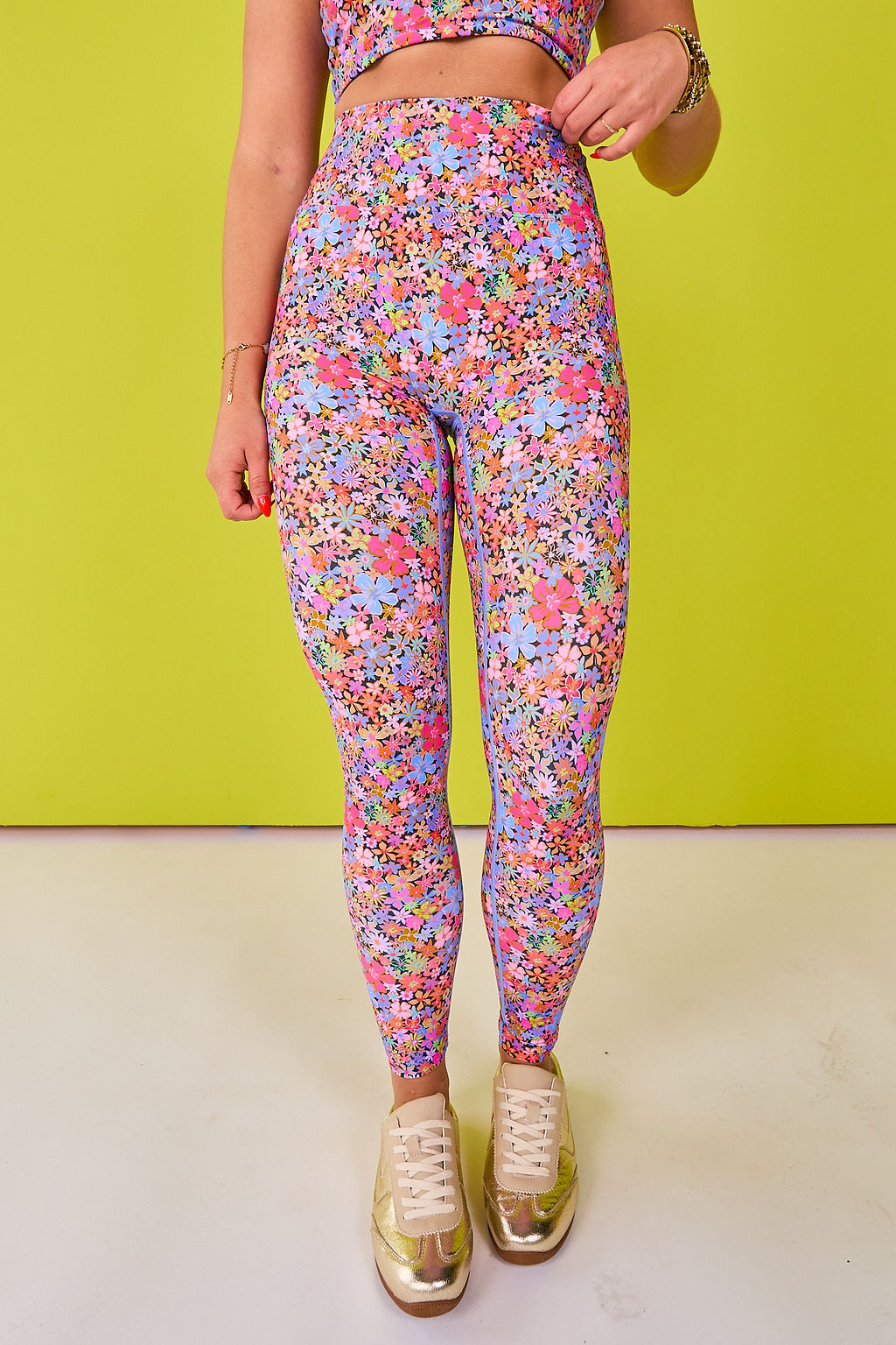 SSYS Neon Floral Compression Leggings