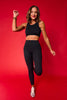 SSYS Black Velvet Polka Dot Incognito High Waist Leggings