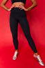 SSYS Black Velvet Polka Dot Incognito High Waist Leggings